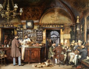 Ludwig Passini (1832-1903): Künstler im Café Greco in Rom, um 1850